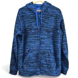 Nike Therma-FIT Full Zip Hoodie Blue Black Men’s Large Athletic Jacket
